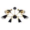 Cwi Lighting Rolin 12 Light Down Chandelier With Matte Black & Satin Gold Finish 1016P43-6-129 - alternate 2